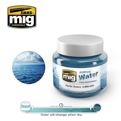 ACRYLIC WATER - PACIFIC WATERS - 250ml - FOR DIORAMAS